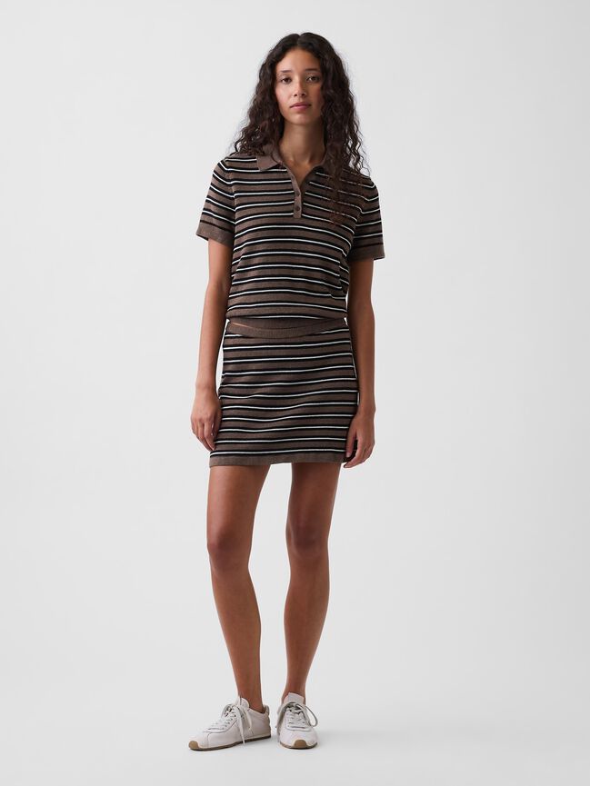 100% Cotton Stripe Polo Sweater Shirt gap 100 cotton stripe polo sweater shirt