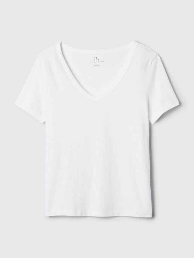 Organic Cotton VintageSoft V-Neck T-Shirt gap organic cotton vintagesoft v neck t shirt