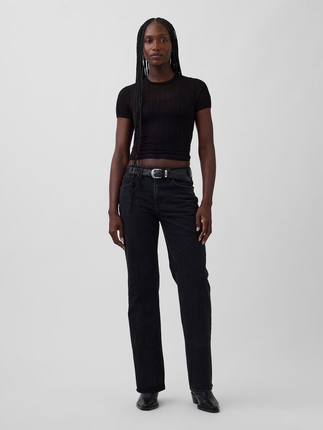 Mid Rise Relaxed Straight Jeans gap mid rise relaxed straight jeans