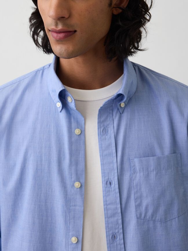 Organic Cotton Poplin Classic Shirt gap organic cotton poplin classic shirt