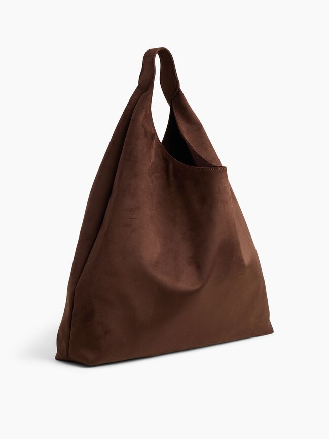 Slouchy Vegan-Suede Tote Bag gap slouchy vegan suede tote bag