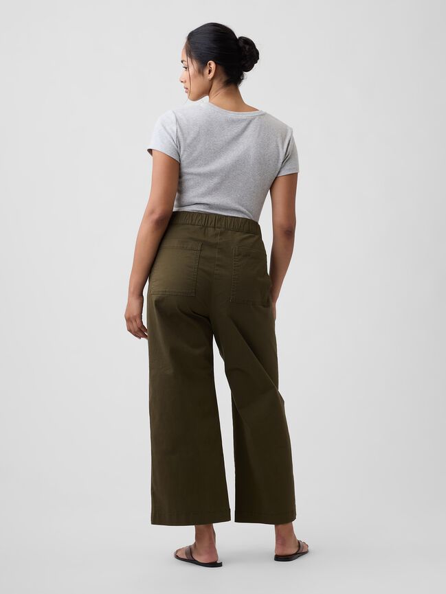 Mid Rise Wide-Leg Khakis gap mid rise wide leg khakis