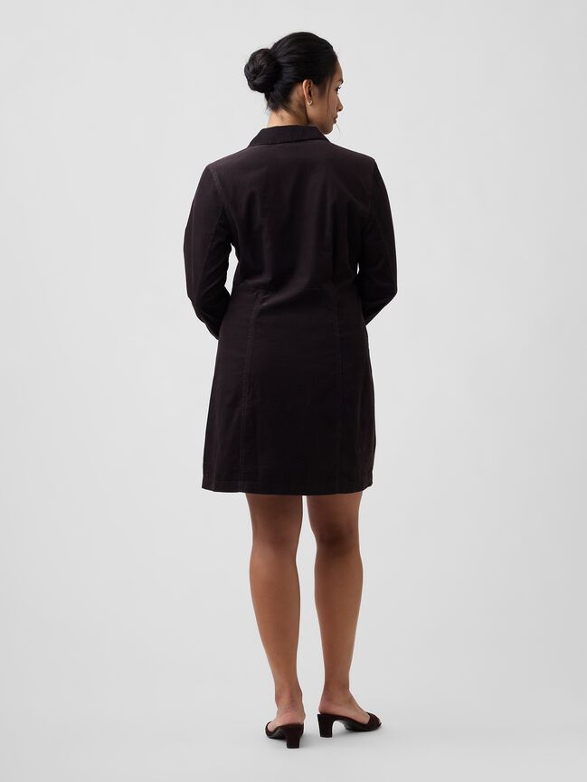 Fitted Collared Mini Dress gap fitted collared mini dress