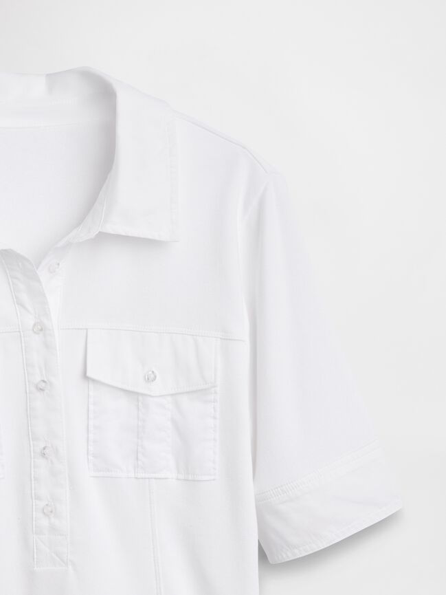 Modern Elbow-Sleeve Utility T-Shirt gap modern elbow sleeve utility t shirt