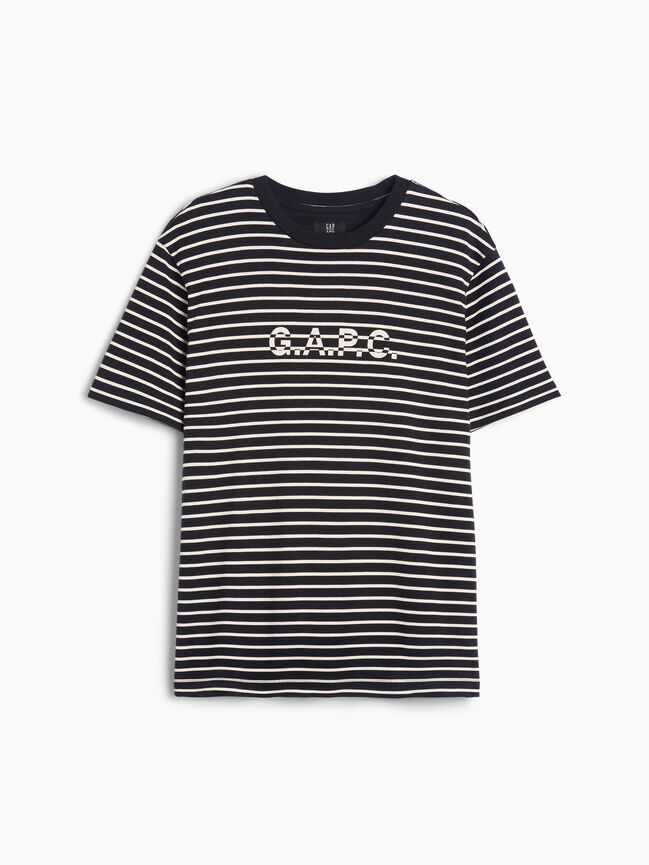 Gap × A.P.C. Logo Stripe T-Shirt gap a p c logo stripe t shirt