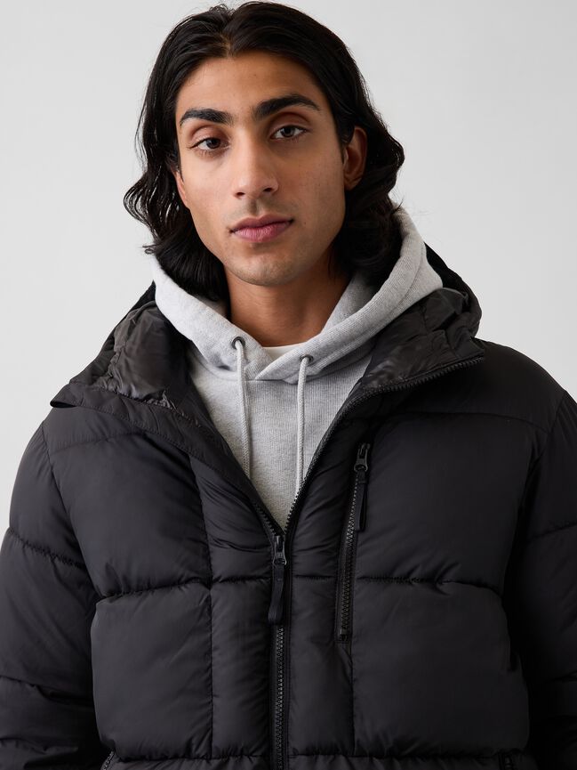 Recycled Heavyweight Puffer Jacket gap recycled heavyweight puffer jacket