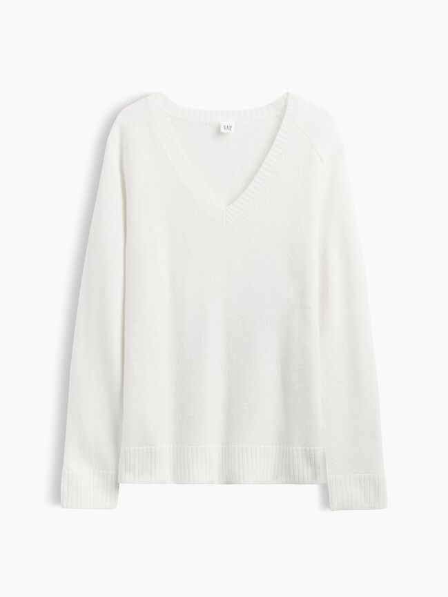Relaxed Lightweight V-Neck Sweater gap relaxed lightweight v neck sweater