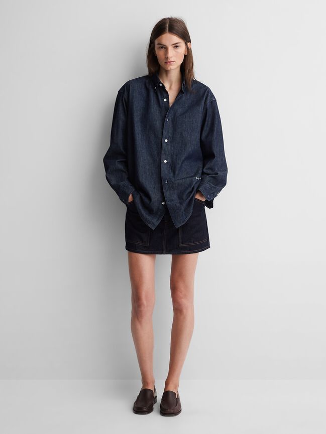 Gap × A.P.C. Denim Relaxed Shirt gap a p c denim relaxed shirt