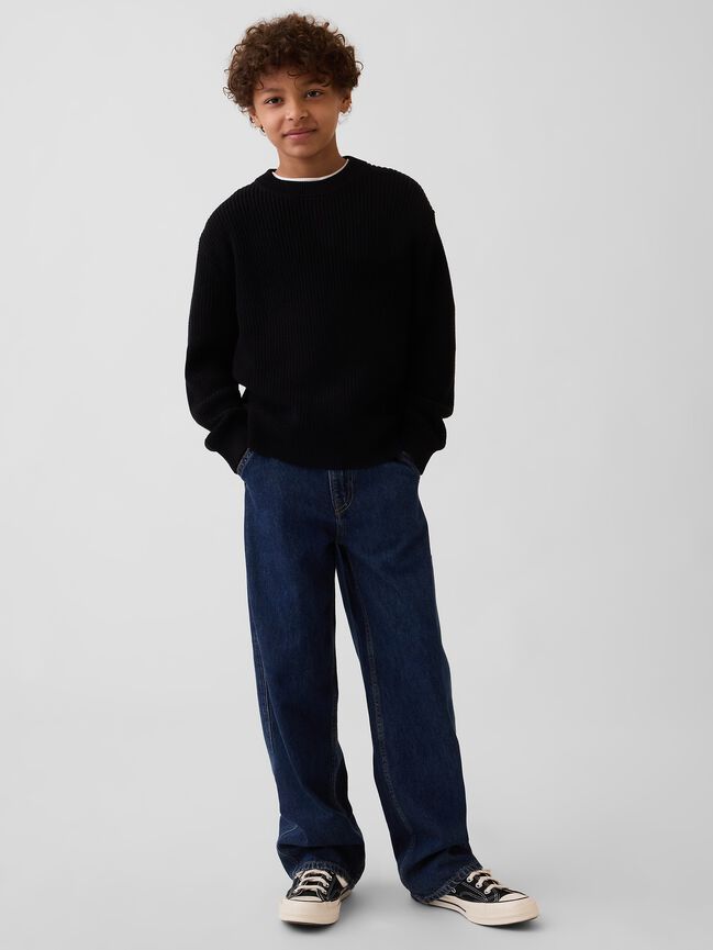 100% Cotton Relaxed Shaker Sweater gap 100 cotton relaxed shaker sweater
