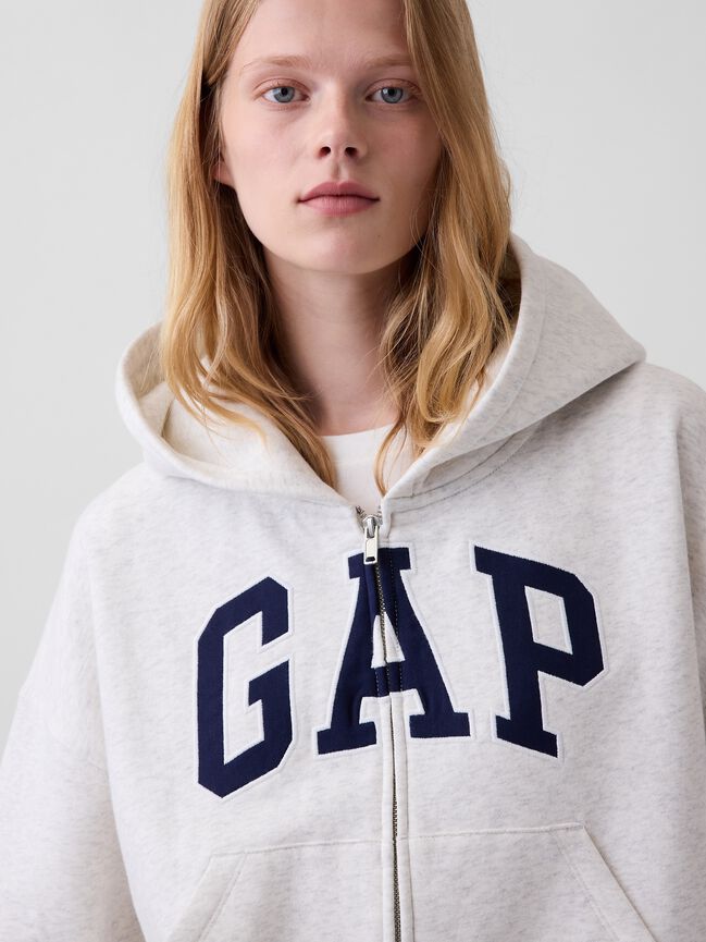 VintageSoft Oversized Gap Logo Zip Hoodie vintagesoft oversized gap logo zip hoodie