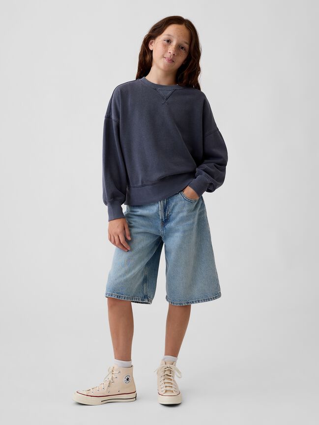 Kids VintageSoft Oversized Split-Hem Sweatshirt gap kids vintagesoft oversized split hem sweatshirt