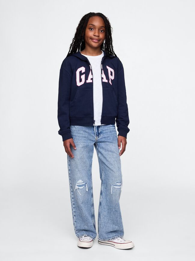 Kids Relaxed Gap Logo Zip Hoodie kids relaxed gap logo zip hoodie