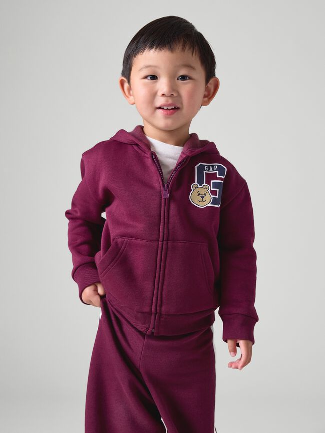 هودي babyGap مريح بسحاب بدب برانان وشعار هودي babygap مريح بسحاب بدب برانان وشعار