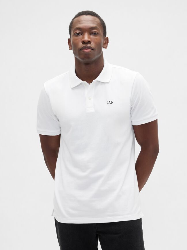 Stretch Pique Polo Shirt (3-Pack) gap stretch pique polo shirt 3 pack