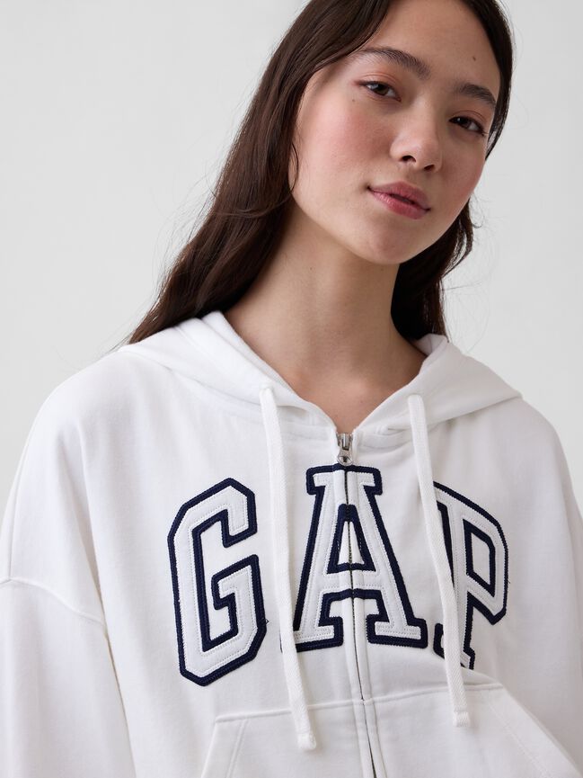 Oversized Gap Logo French Terry Zip Hoodie oversized gap logo french terry zip hoodie