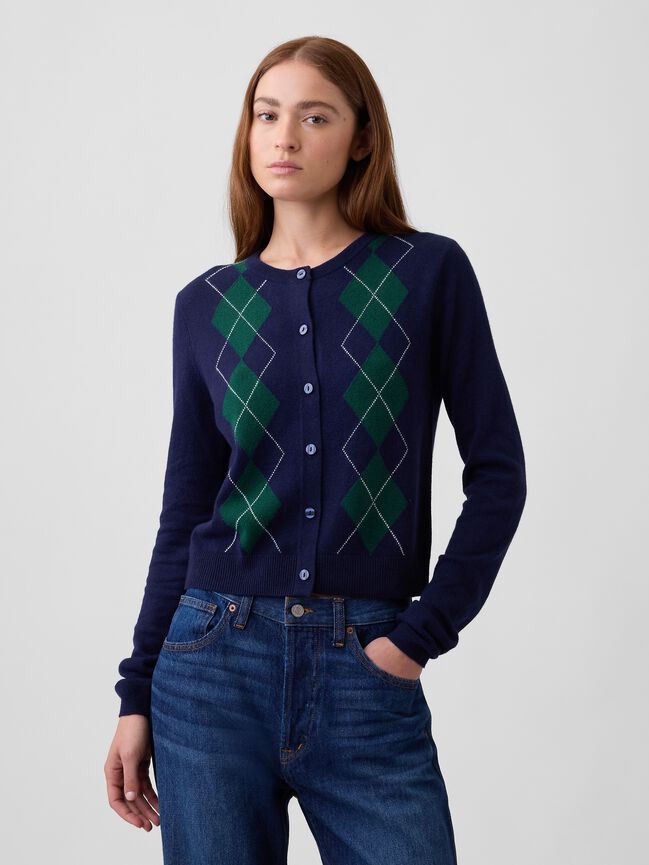 CashSoft Cropped Crewneck Cardigan gap cashsoft cropped crewneck cardigan