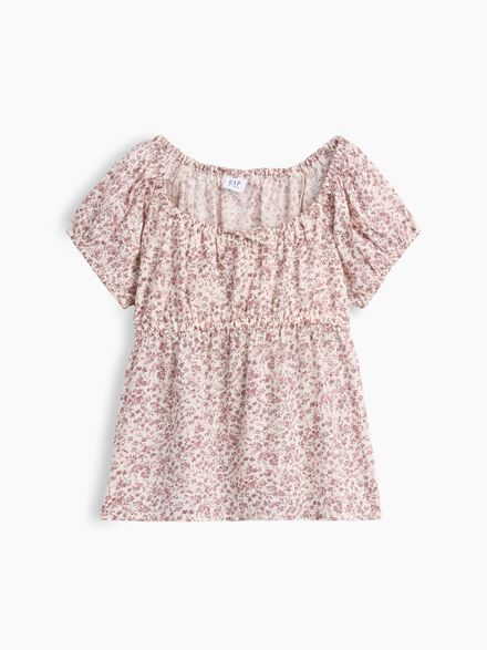 gap kids puff sleeve top gap kids puff sleeve top