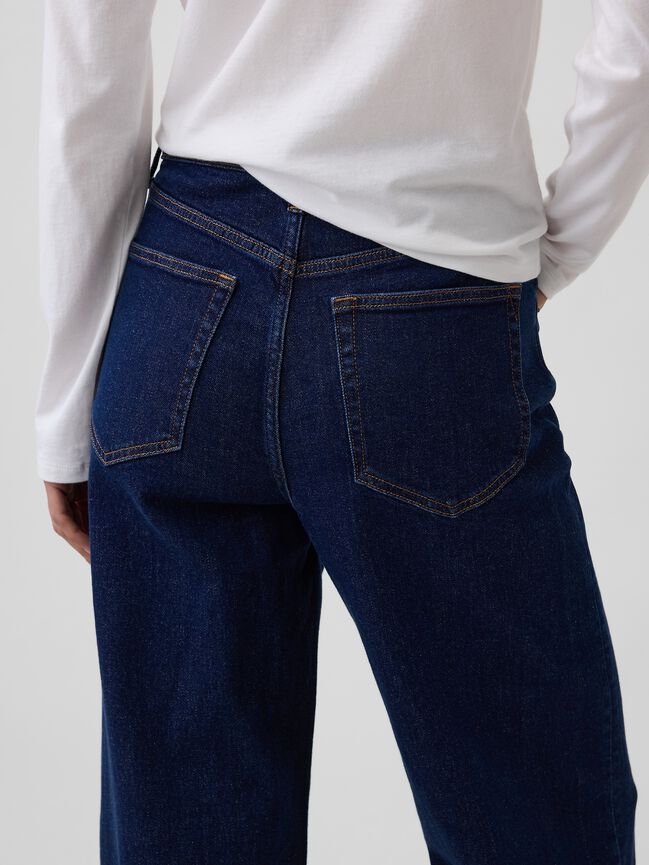High Rise Stride Wide-Leg Jeans gap high rise stride wide leg jeans
