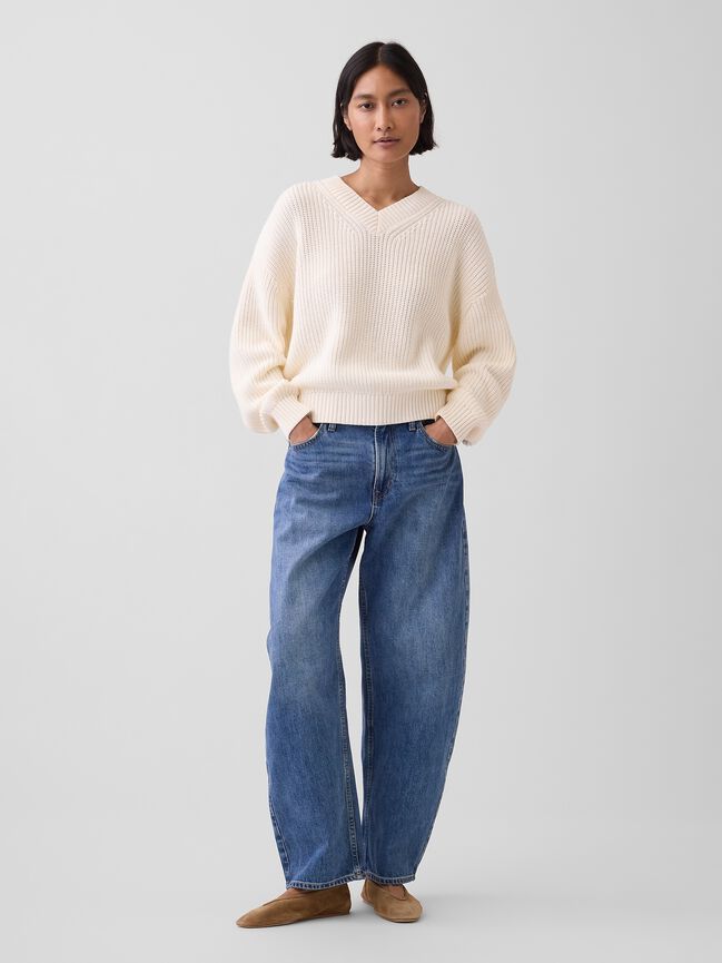 100% Cotton Oversized Shaker Sweater gap 100 cotton oversized shaker sweater