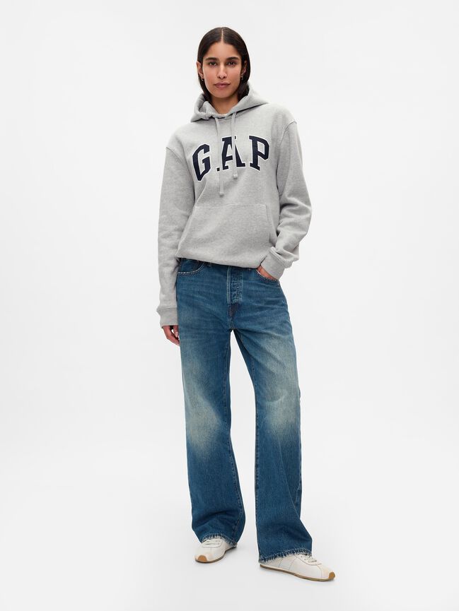 هودي VintageSoft للكبار بشعار مقوس gap هودي vintagesoft للكبار بشعار مقوس