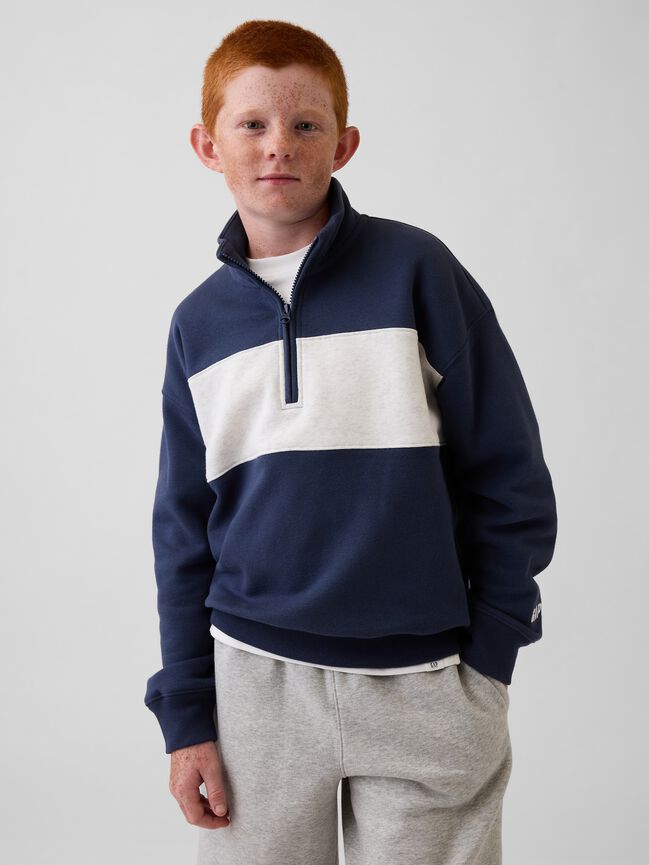 Kids VintageSoft Quarter-Zip Pullover gap kids vintagesoft quarter zip pullover