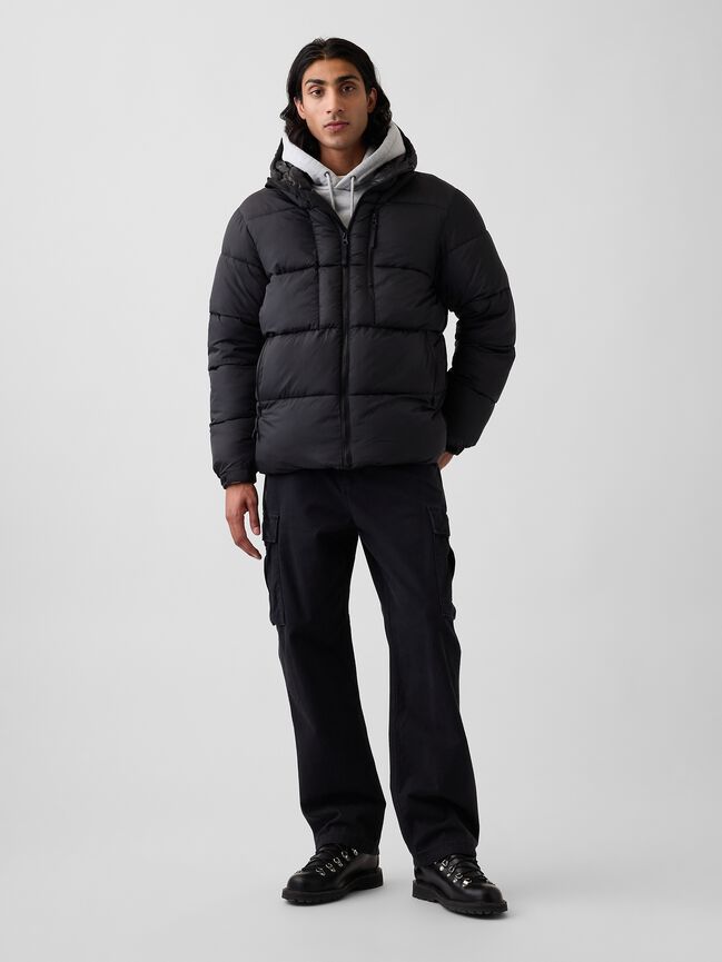Recycled Heavyweight Puffer Jacket gap recycled heavyweight puffer jacket