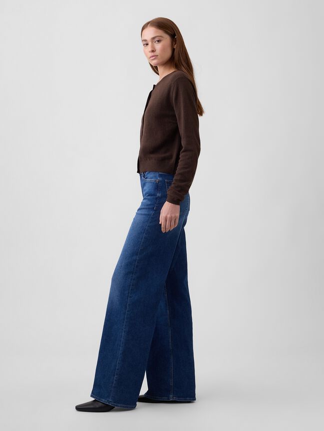 Mid Rise Wide-Leg Sweatpant Jeans gap mid rise wide leg sweatpant jeans