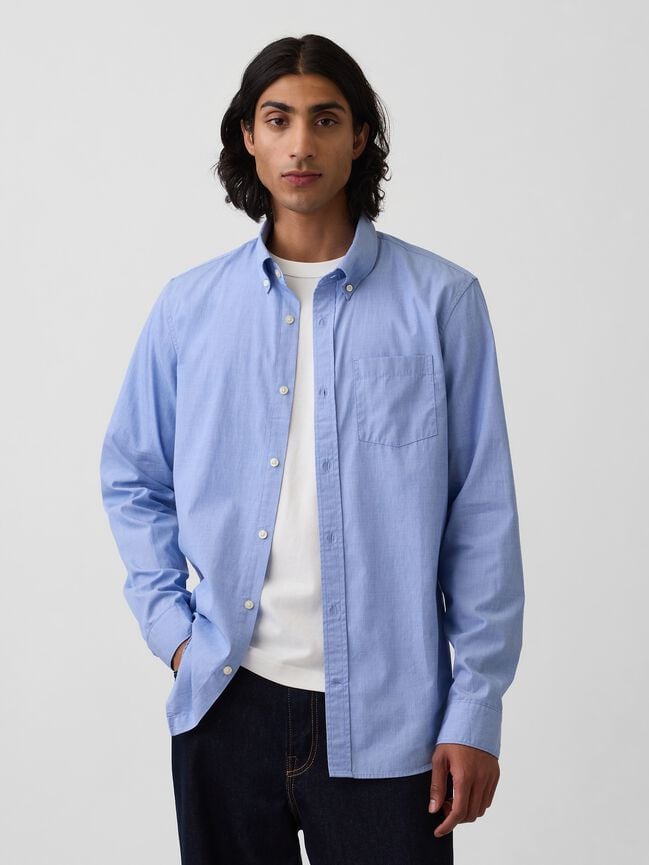 Organic Cotton Poplin Classic Shirt gap organic cotton poplin classic shirt