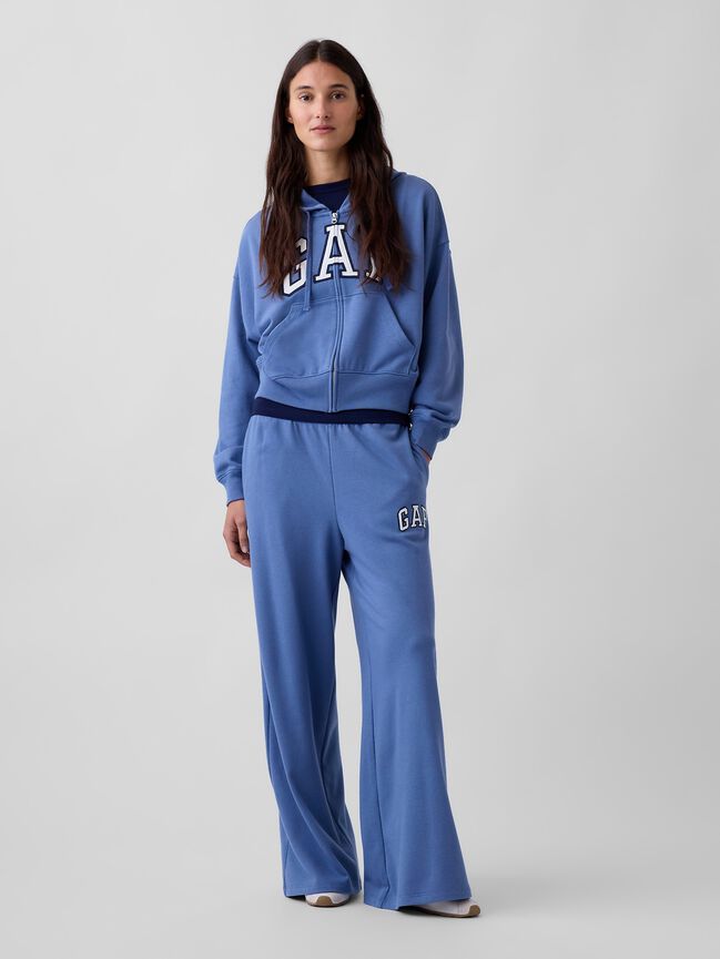 Gap Logo French Terry Wide-Leg Joggers gap logo french terry wide leg joggers