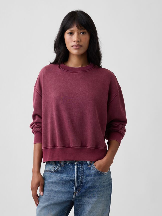 VintageSoft Oversized Split-Hem Sweatshirt gap vintagesoft oversized split hem sweatshirt