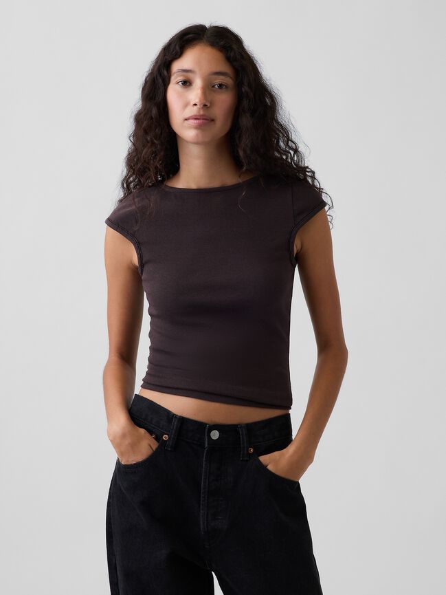 Modern Boatneck T-Shirt gap modern boatneck t shirt