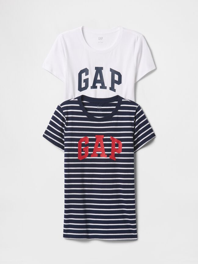 تي شيرت بشعار Gap (عبوة من قطعتين) تي شيرت بشعار gap عبوة من قطعتين