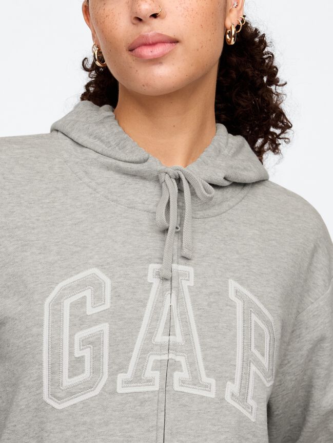 Relaxed Gap Logo Zip Hoodie relaxed gap logo zip hoodie