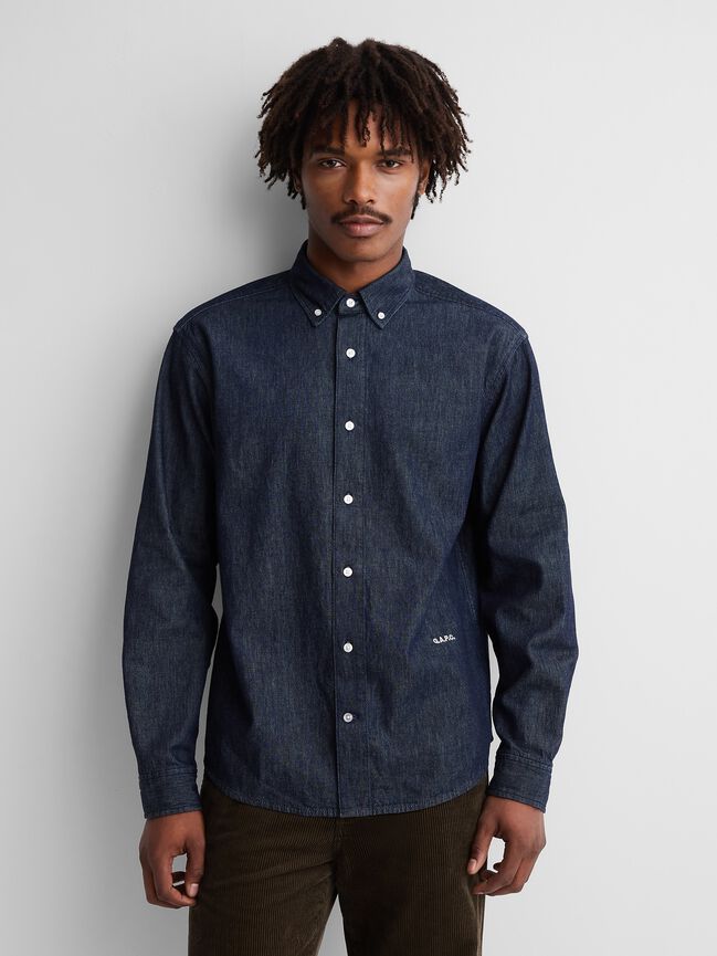 Gap × A.P.C. Denim Relaxed Shirt gap a p c denim relaxed shirt