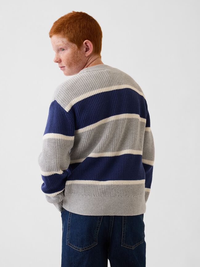 100% Cotton Relaxed Shaker Sweater gap 100 cotton relaxed shaker sweater