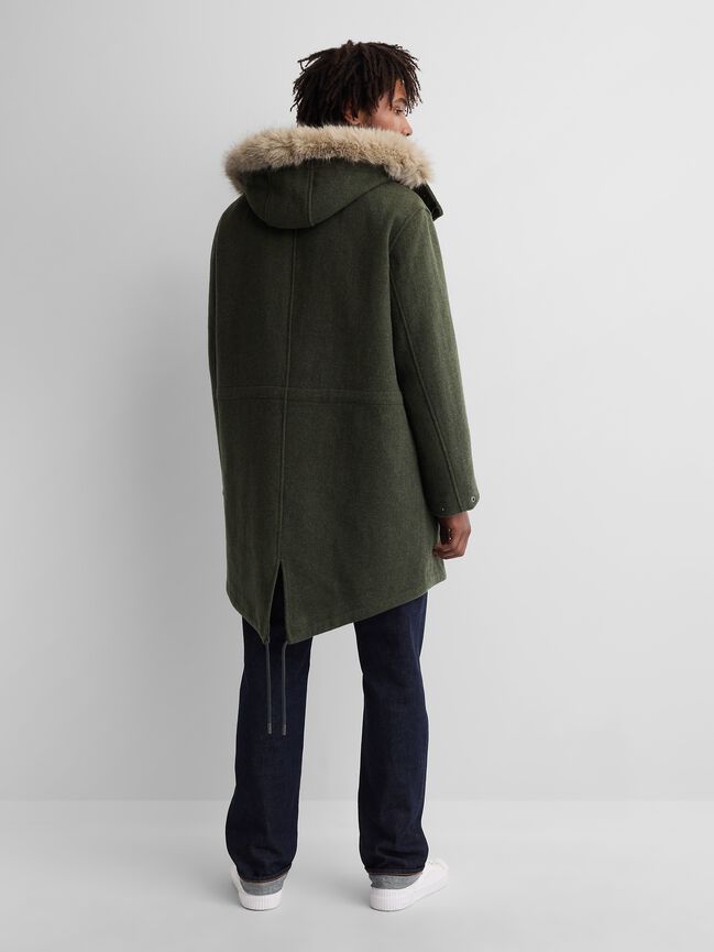 Gap × A.P.C. Oversized Wool-Blend Parka gap a p c oversized wool blend parka