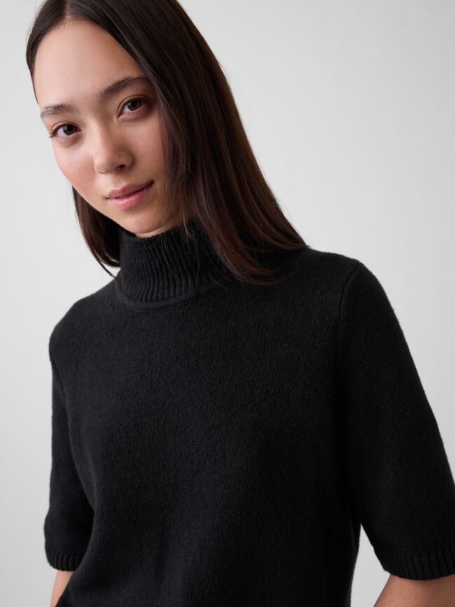 CashSoft Mockneck Elbow-Sleeve Sweater gap cashsoft mockneck elbow sleeve sweater