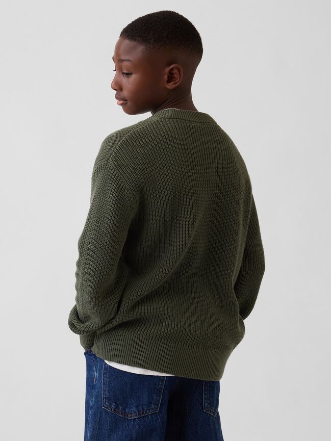 100% Cotton Relaxed Shaker Sweater gap 100 cotton relaxed shaker sweater