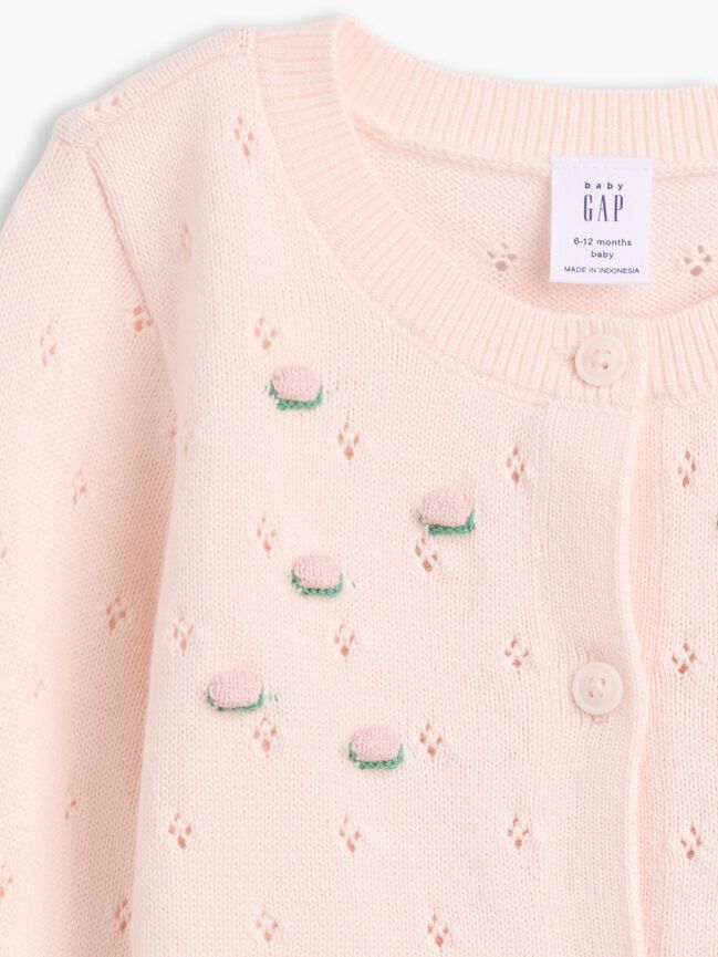 Baby Embroidered Pointelle Sweater Set gap baby embroidered pointelle sweater set