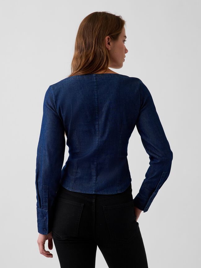 قميص كم طويل gap قميص كم طويل