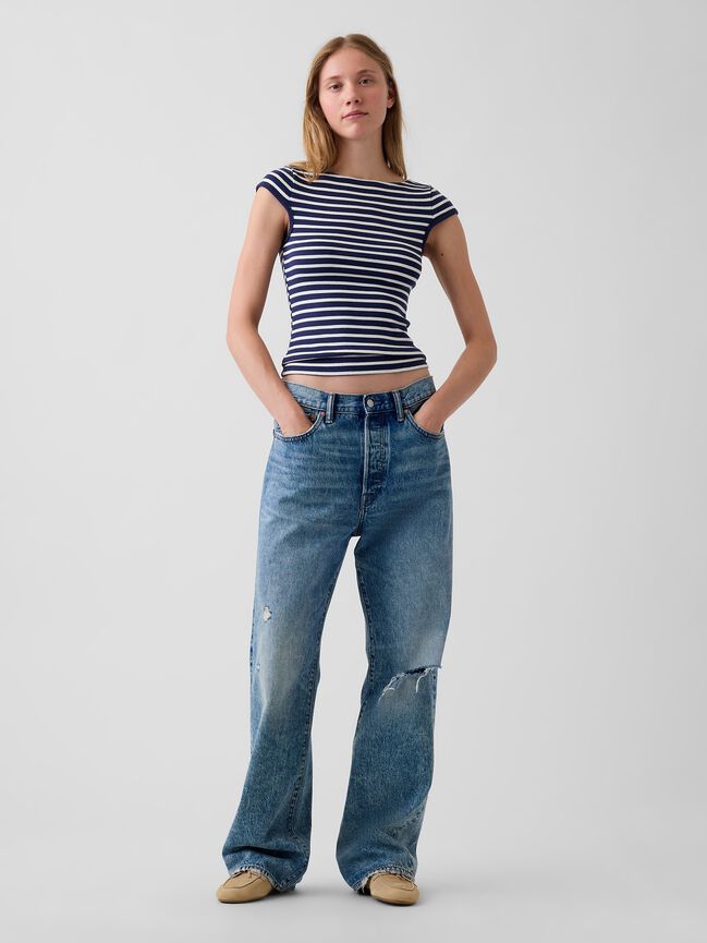 Modern Boatneck T-Shirt gap modern boatneck t shirt
