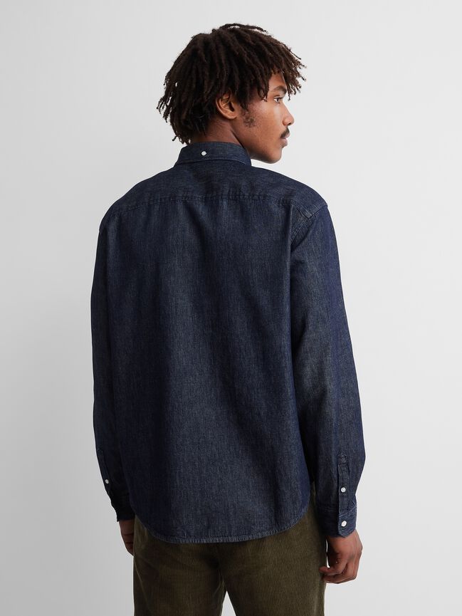 Gap × A.P.C. Denim Relaxed Shirt gap a p c denim relaxed shirt