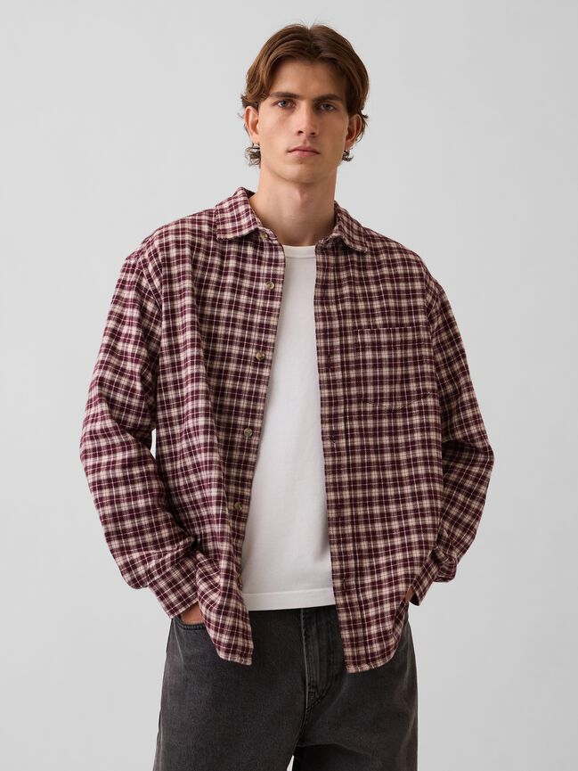 Relaxed Flannel Shirt gap relaxed flannel shirt