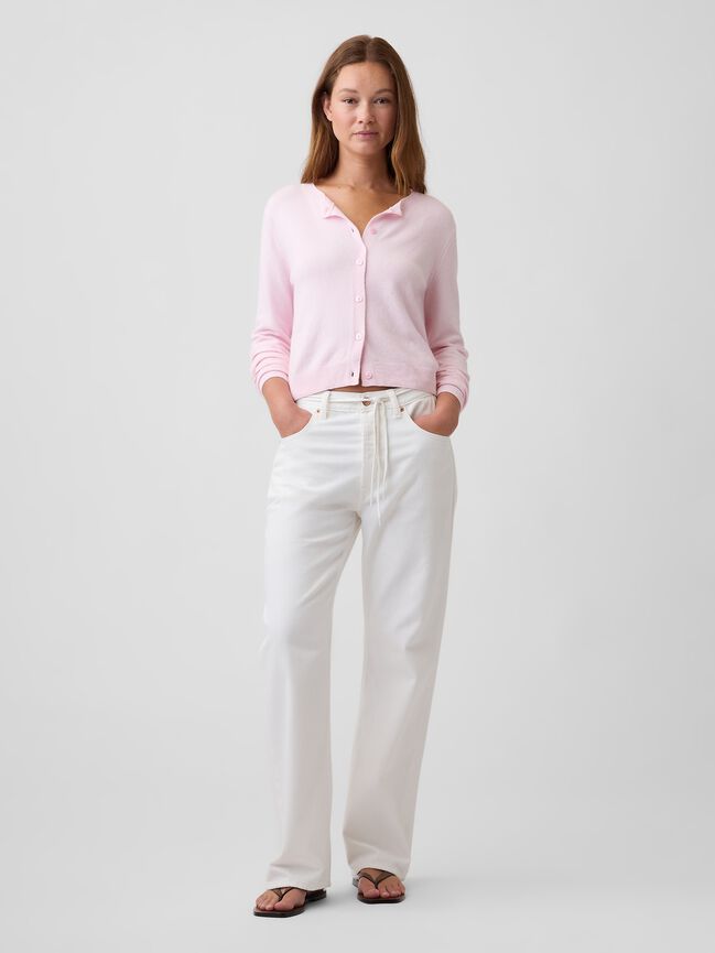 CashSoft Cropped Crewneck Cardigan gap cashsoft cropped crewneck cardigan