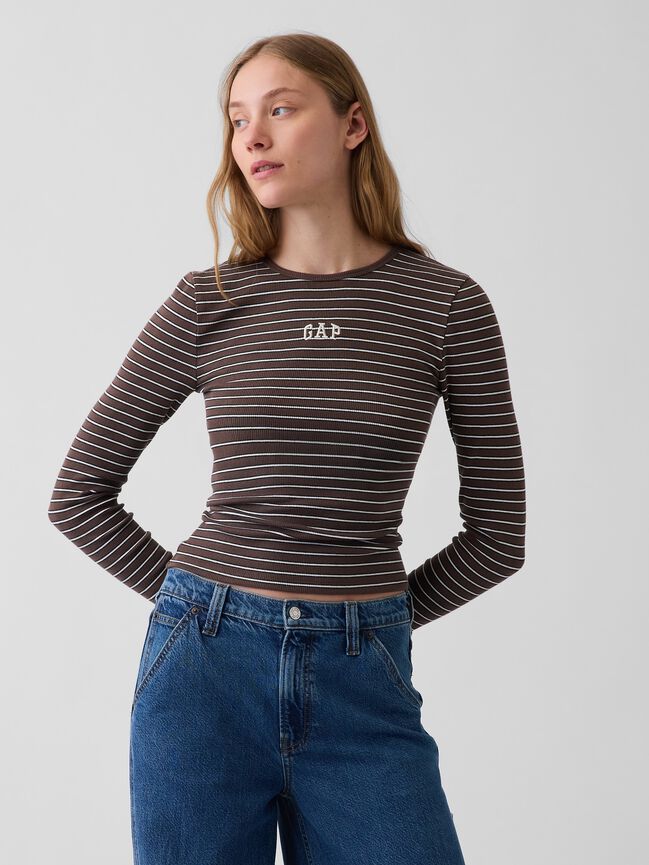 Modern Rib Gap Logo T-Shirt modern rib gap logo t shirt