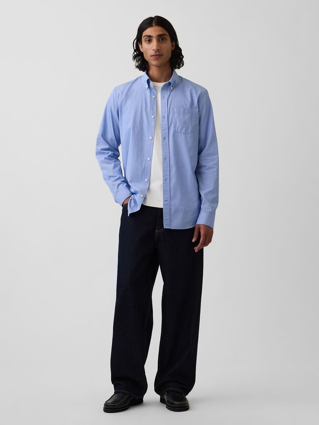 Organic Cotton Poplin Classic Shirt gap organic cotton poplin classic shirt