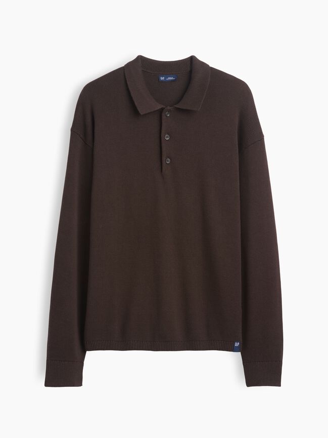 Relaxed Polo Sweater gap relaxed polo sweater