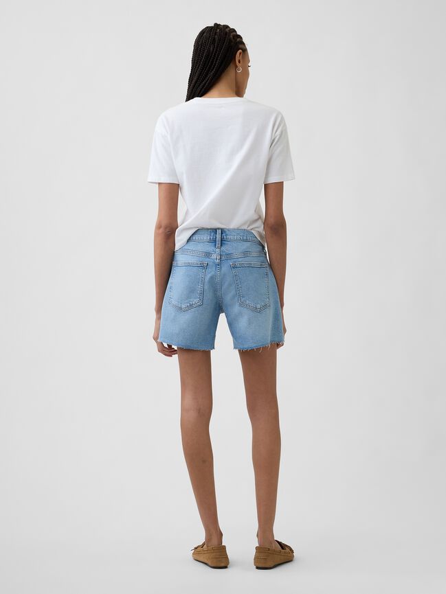 5" Mid Rise Soft Denim Shorts gap 5 mid rise soft denim shorts