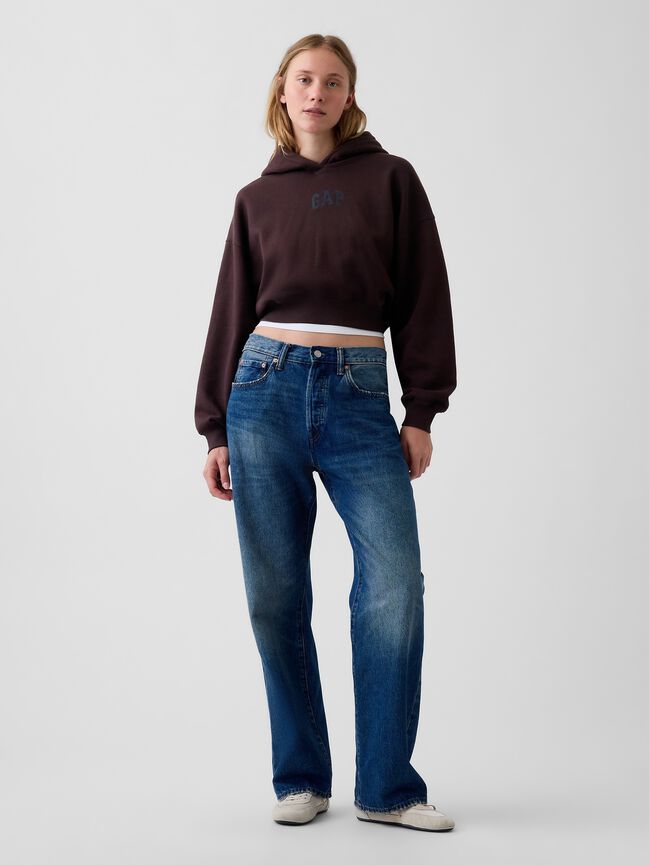 VintageSoft Crop Logo Hoodie gap vintagesoft crop logo hoodie