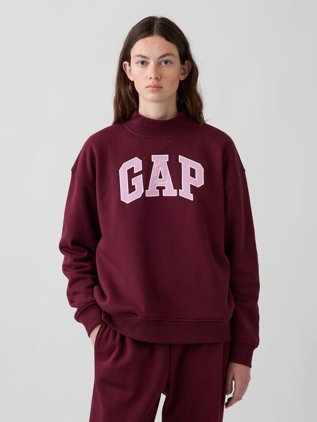 VintageSoft Oversized Mockneck Logo Sweatshirt gap vintagesoft oversized mockneck logo sweatshirt